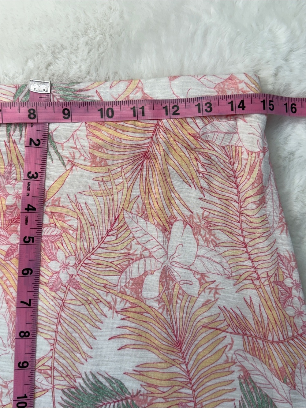 Tommy Bahama Maxi Skirt M Pink Tropical Floral Palm Print Rayon Lined Resort - Picture 9 of 13